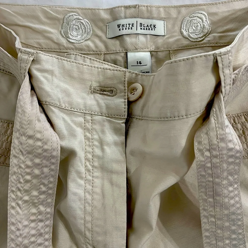White House Black Market khaki capris - Picture 2 of 4